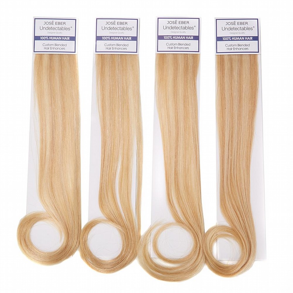 Jose Eber 4pc 100% Human Hair Enhancer Kit , Light Blonde, 8″