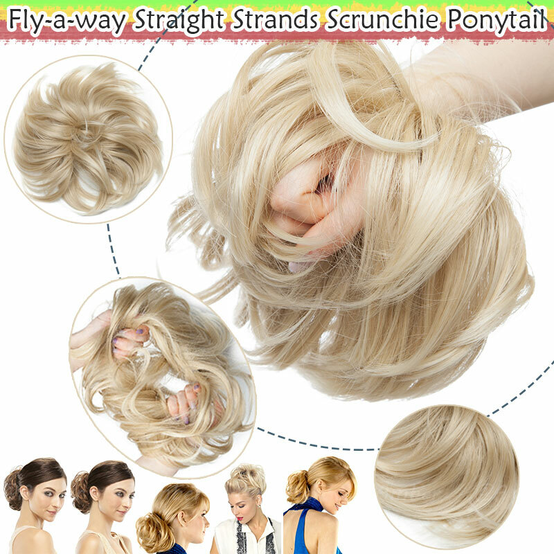 Hair Scrunchies 85g Real Large Hair Buns Hair Extension Thick As Human Ponytail
