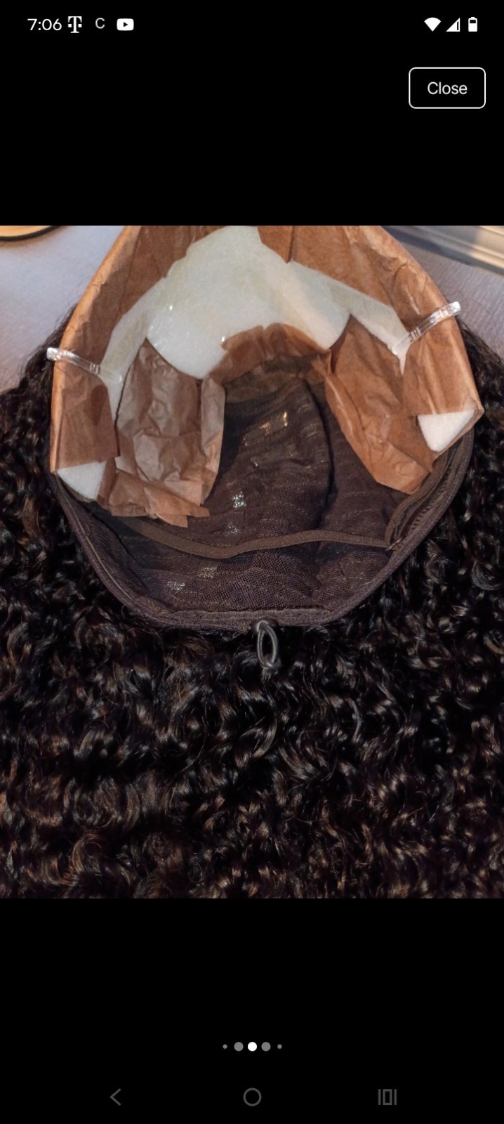 Glueless 18 Inches HD Lace Front Curly Wig Black/Golden Brown Highlights 7×5