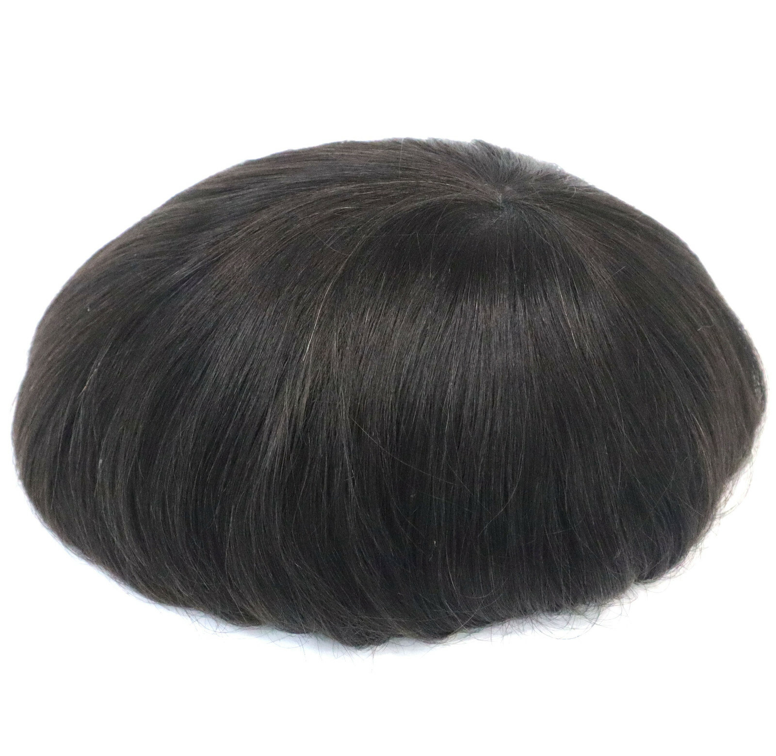 Mens Toupee Hair Replacement Injection Thin Skin Human Hair System Hairpieces
