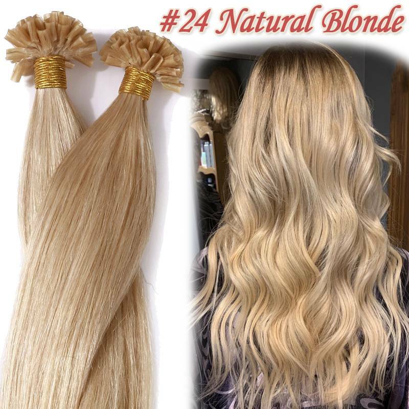 Nail U Tip Human Hair Extensions 200G Fusion Bondings 100% Remy Thick Full Head