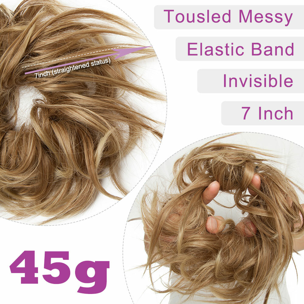 X-LARGE Thick Messy Bun Hair Piece Scrunchie Updo Hair Extension as Human BUN US