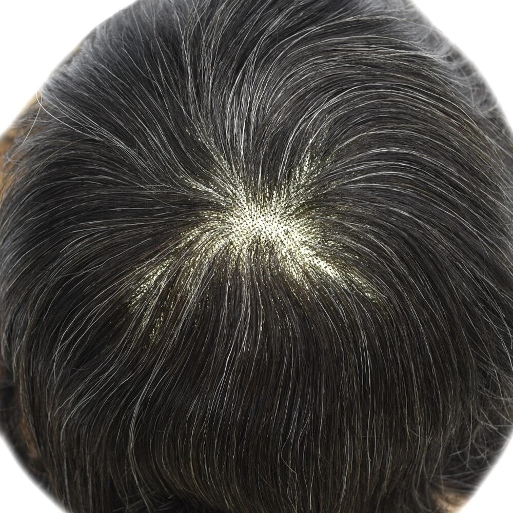 French Lace FrontToupee for Men HairSystem Replacement Mono Mens Hairpiece Wig