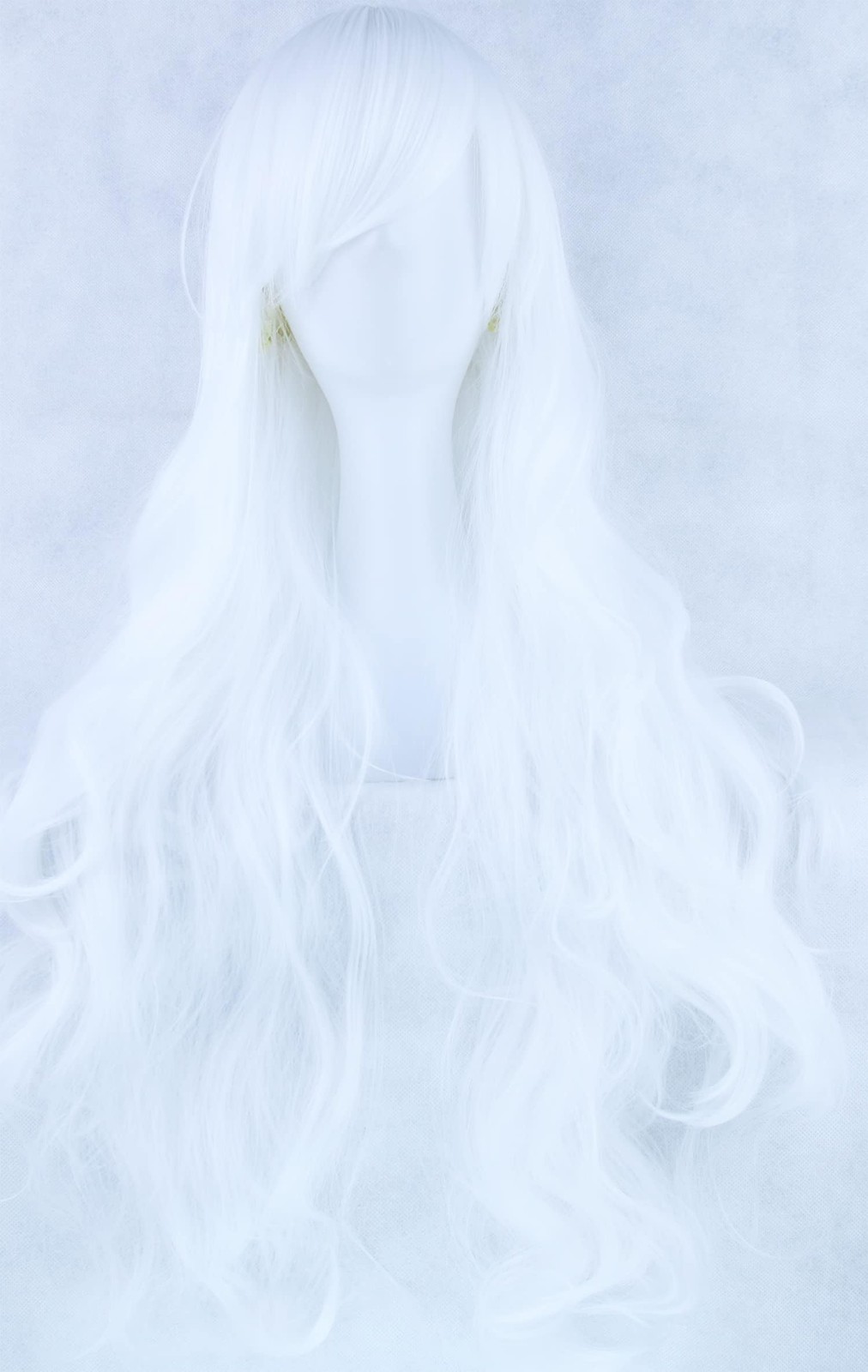 80cm Long Curly Natural Hair Cosplay Wig with Bangs Colorful Halloween Costum…
