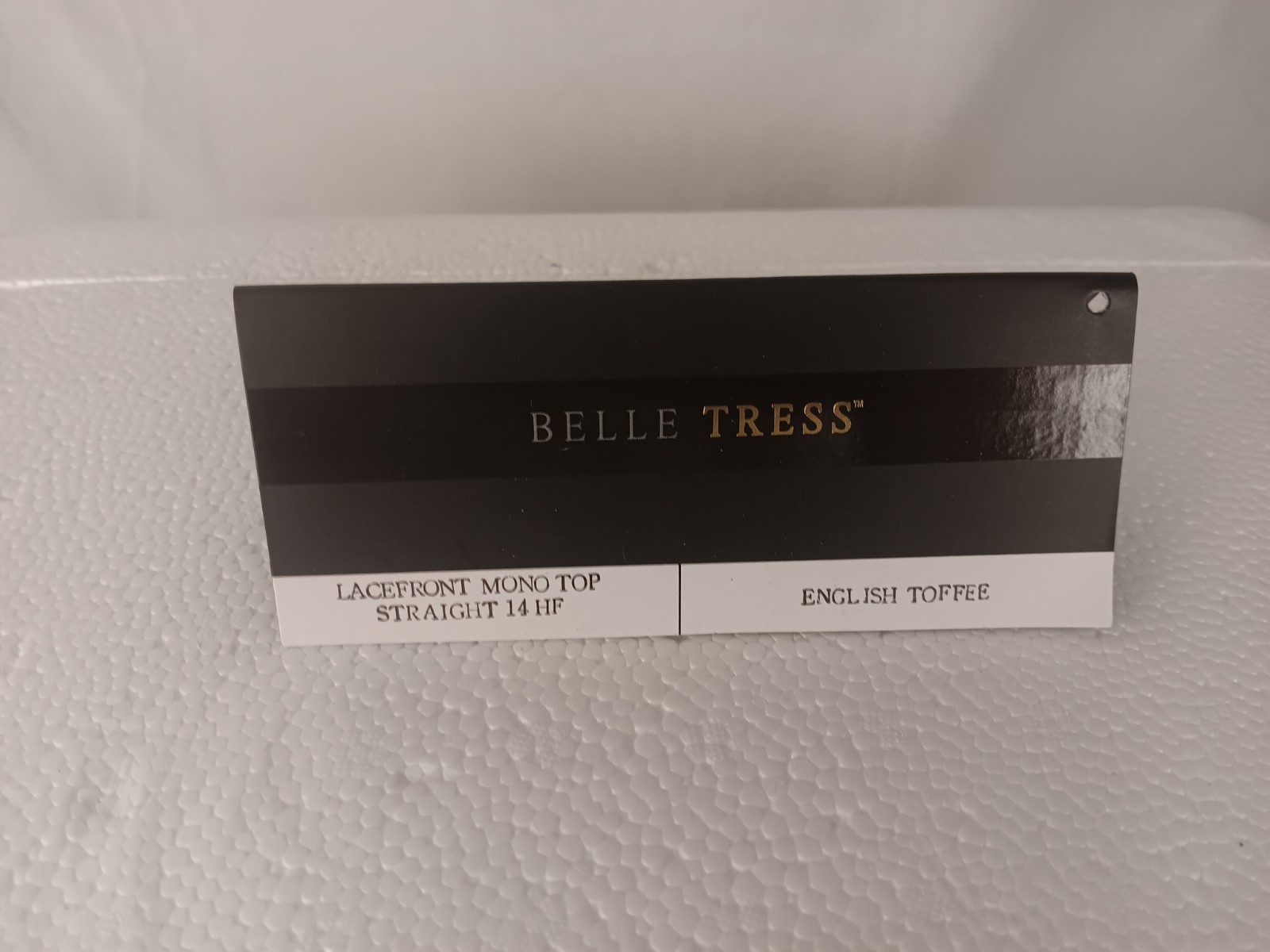 Belle Tress Lace Front Mono Top Straight 14 HF English Toffee Clip-in Topper