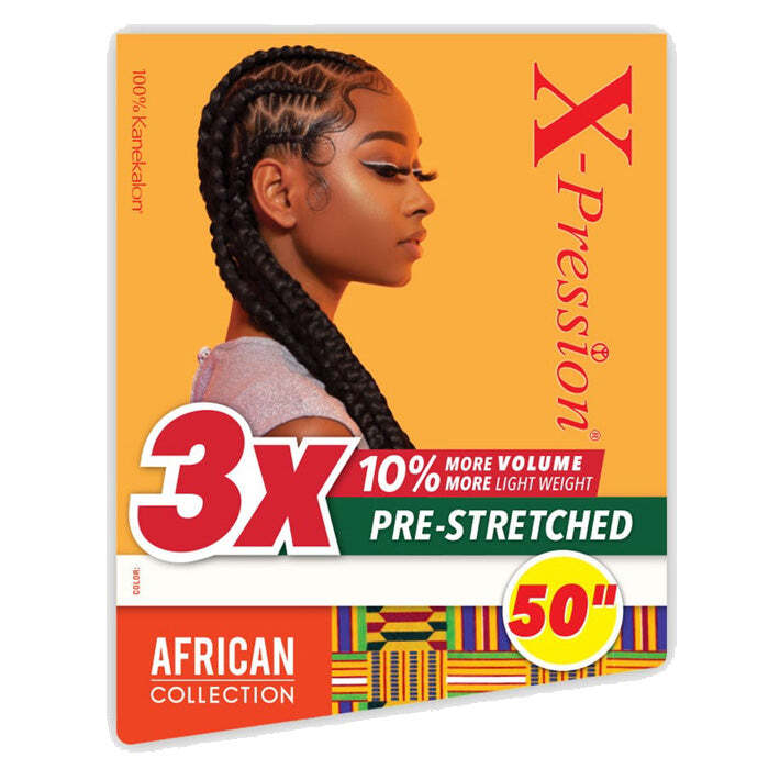 Sensationnel Synthetic African Collection X-Pression 3X Pre-stretched Braid 50″