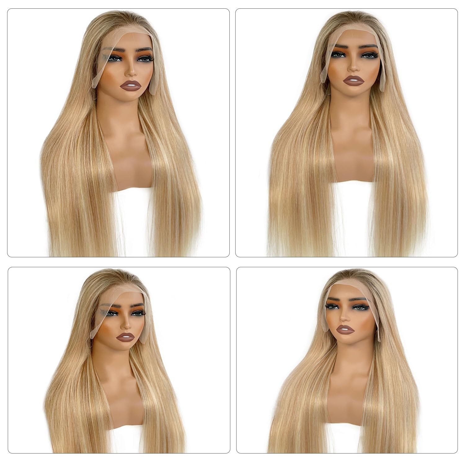 Benafee Blonde Highlight Wig Human Hair Wear And Go Glueless 13X4 Hd Lace