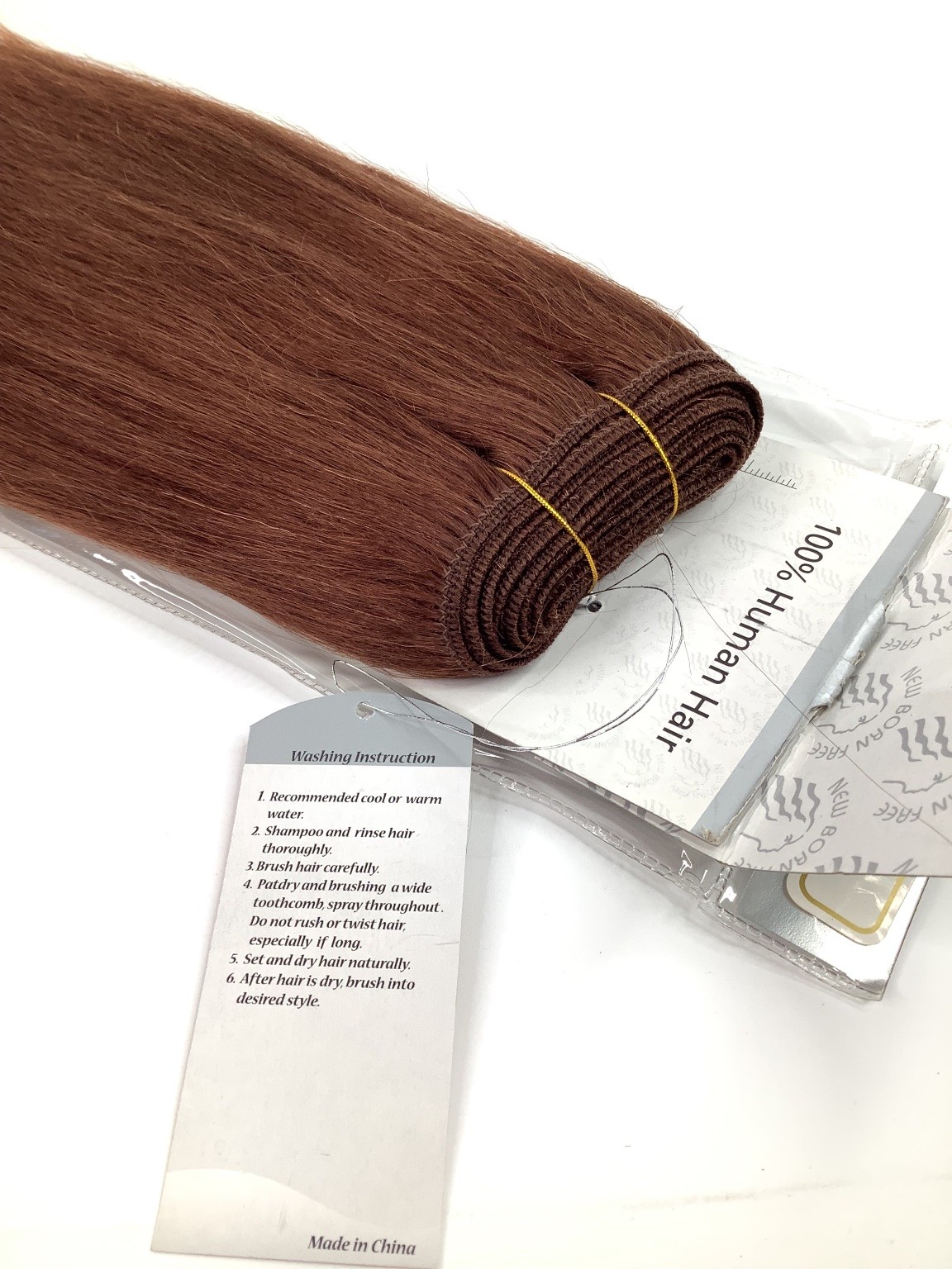 NEW BORN FREE Premium Silver 100% Human Hair Extensions Yaki Perm 10 Color 33