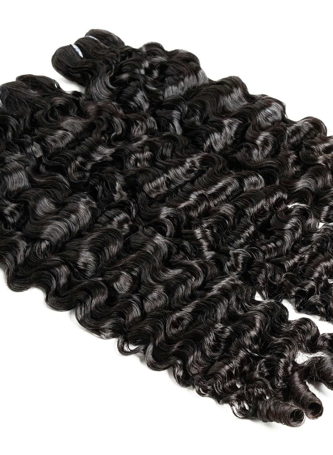Premium Burmese Curly Hair Bundles 16″ 16″ 18″ Natural Black – 100% Virgin, Tang