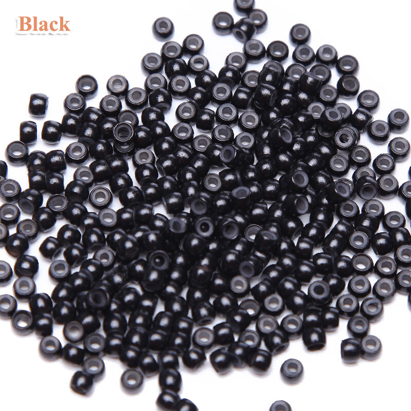 HAIRRO Nano Beads Tip Mini Micro Loop Small Ring for Nano Hair Extensions Black