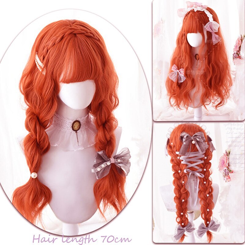 Synthetic Women’s Halloween Wig Cute Wig Black Purple Blonde Red Pink Blue