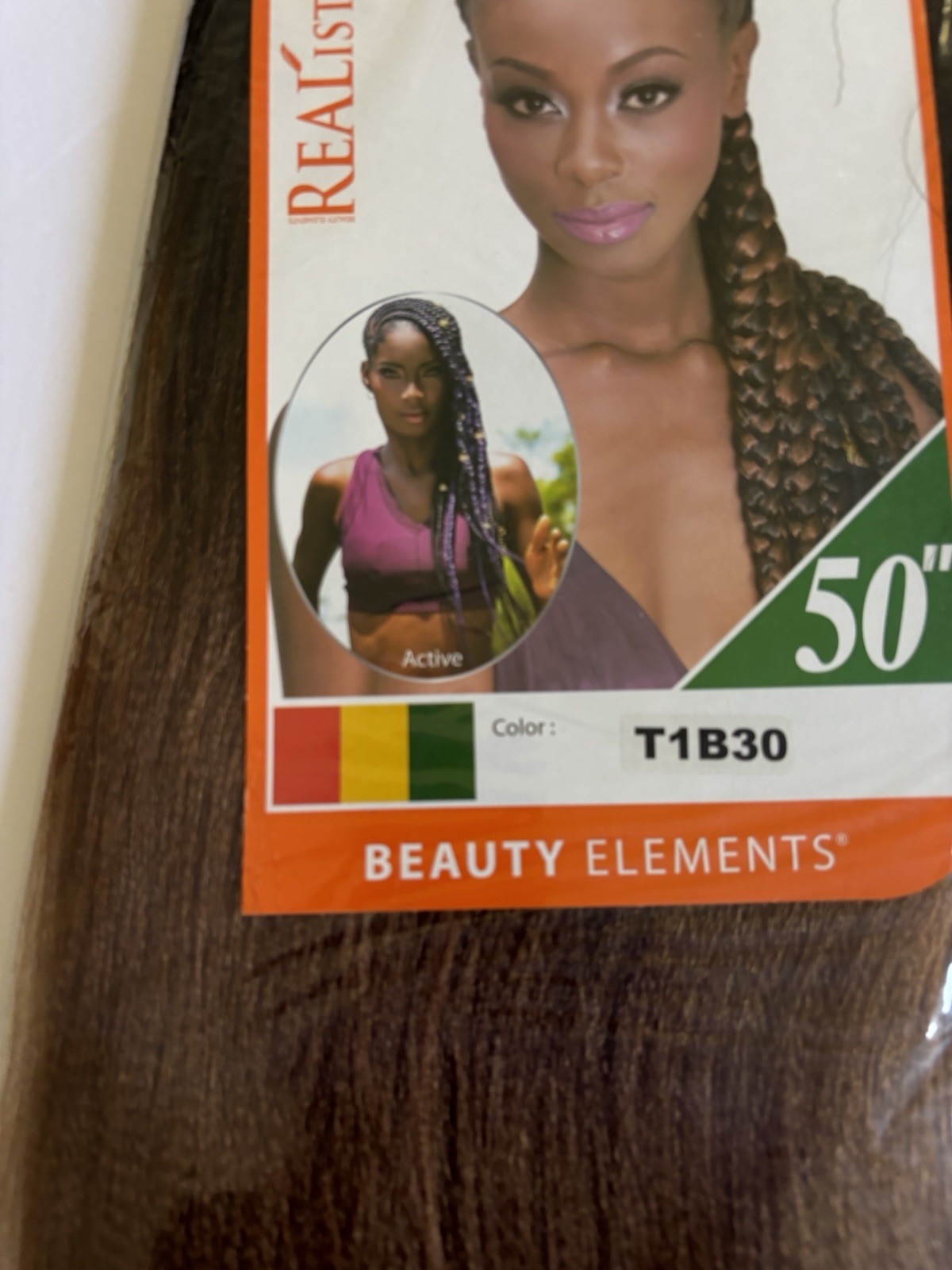 Realistic 50” 3X GHANA PRE STRETCHED Kanekalon 100% Color T1B30