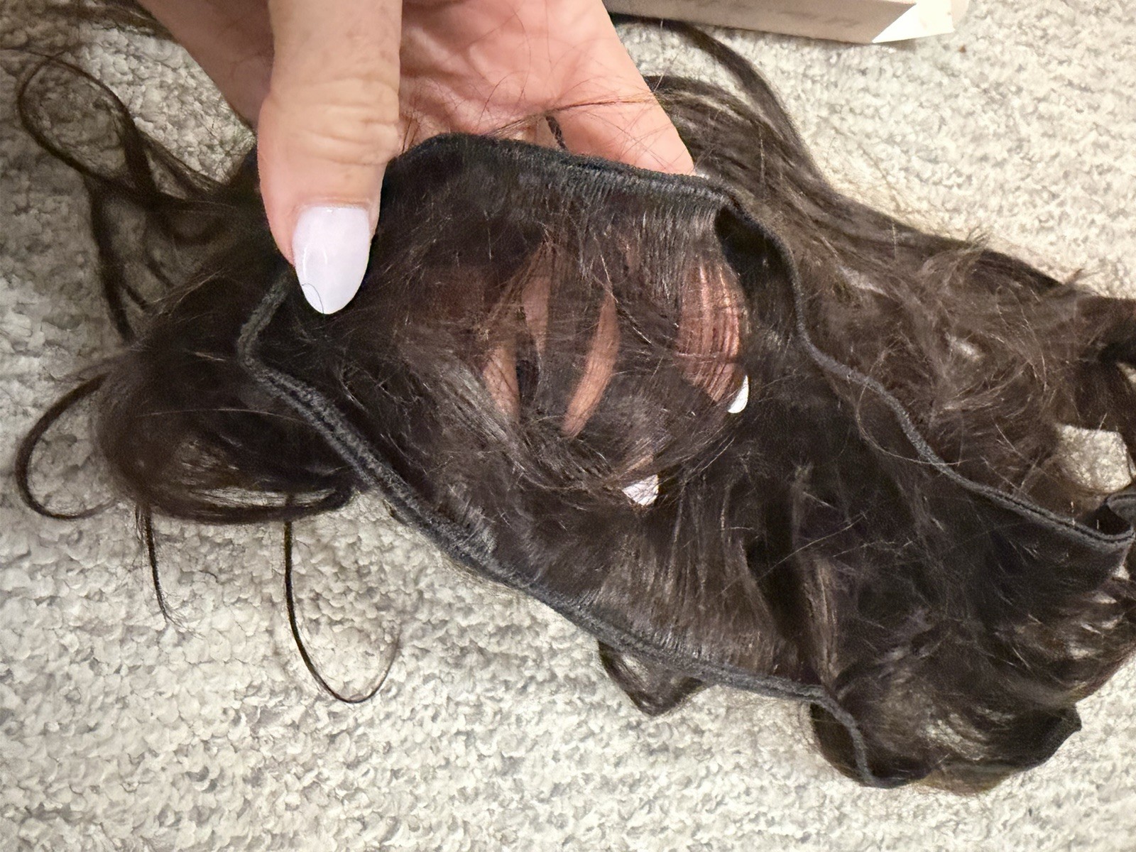 Full Shine 100% Human Hair Sew In Extensions Dark Brown Wavy 20” 100g