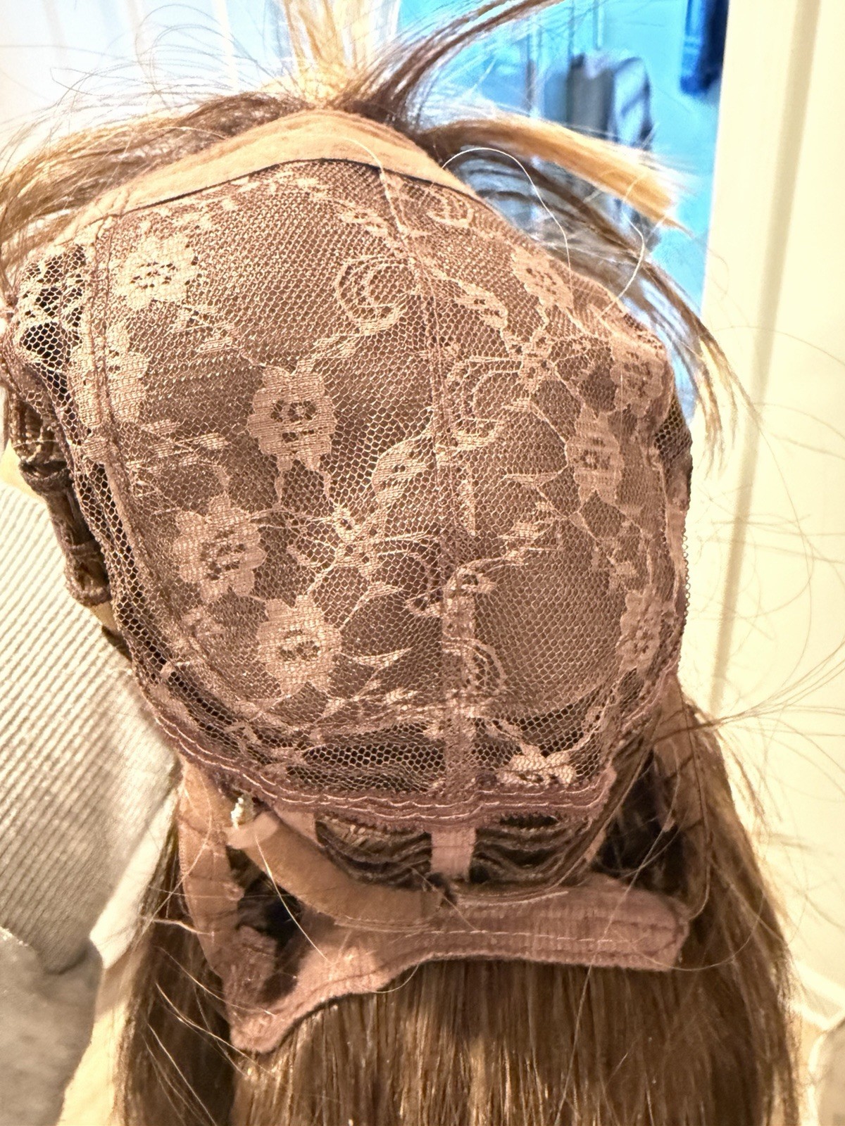 JB Wig Hazelnut Blond Highlights Layered Lace Top Wavy 16in for Women