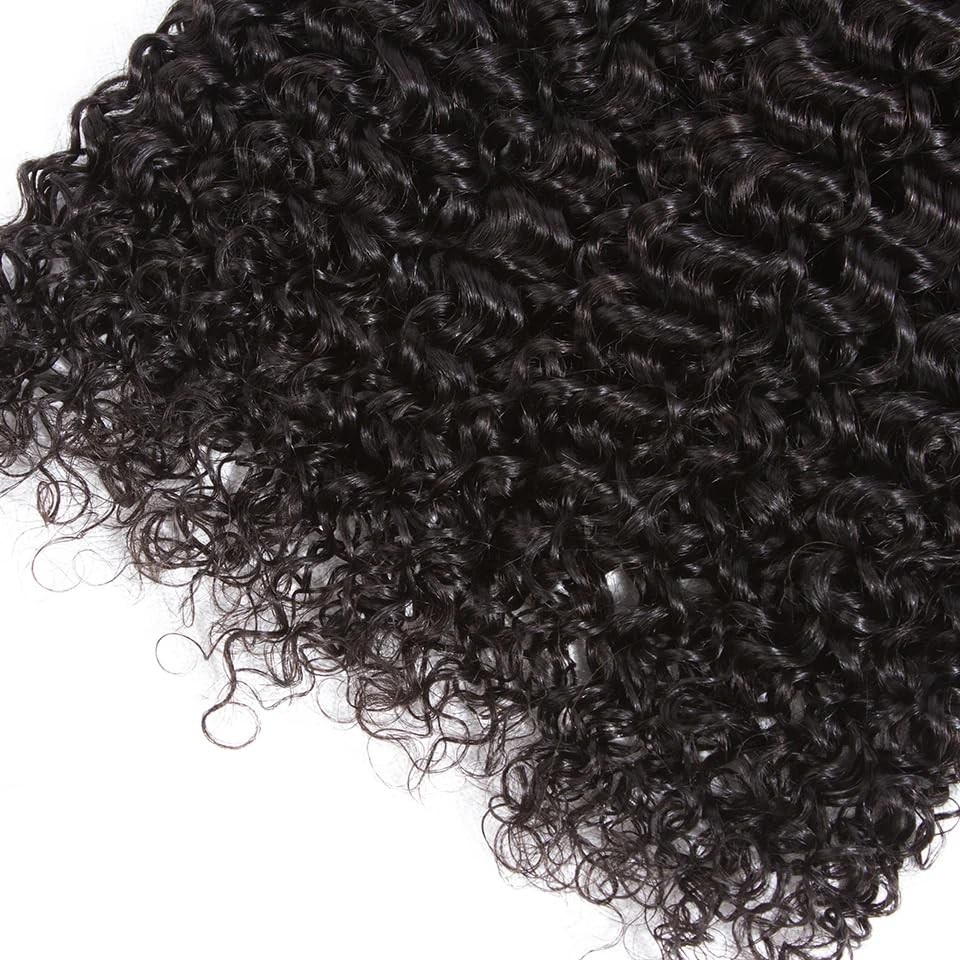 Kinky Curly Bundles Natural Black Color 12 14 16 Inch Unprocessed Brazilian Virg