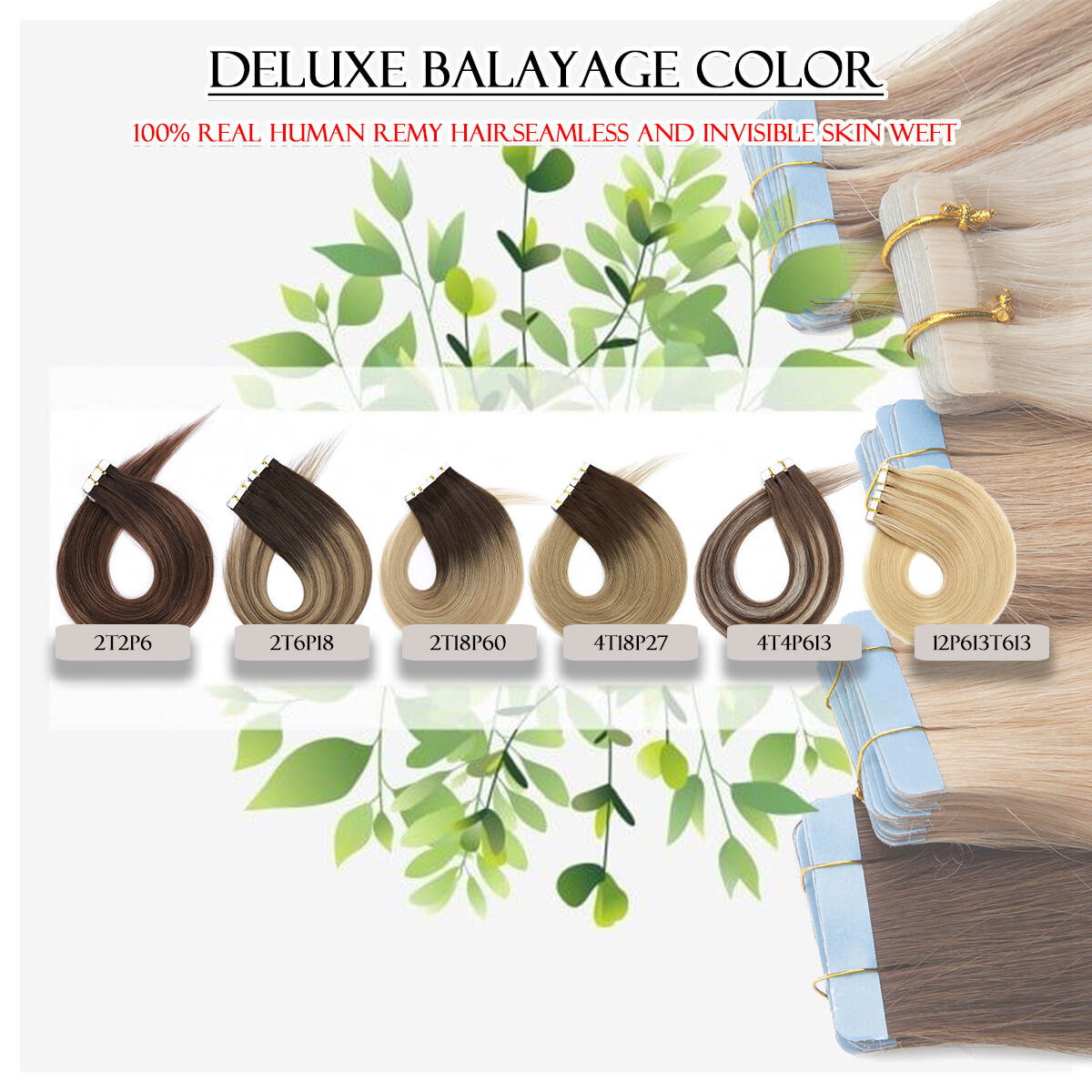 60PCS/150G Thick Tape In Remy Human Hair Extensions Full Head Skin Weft BLONDE S