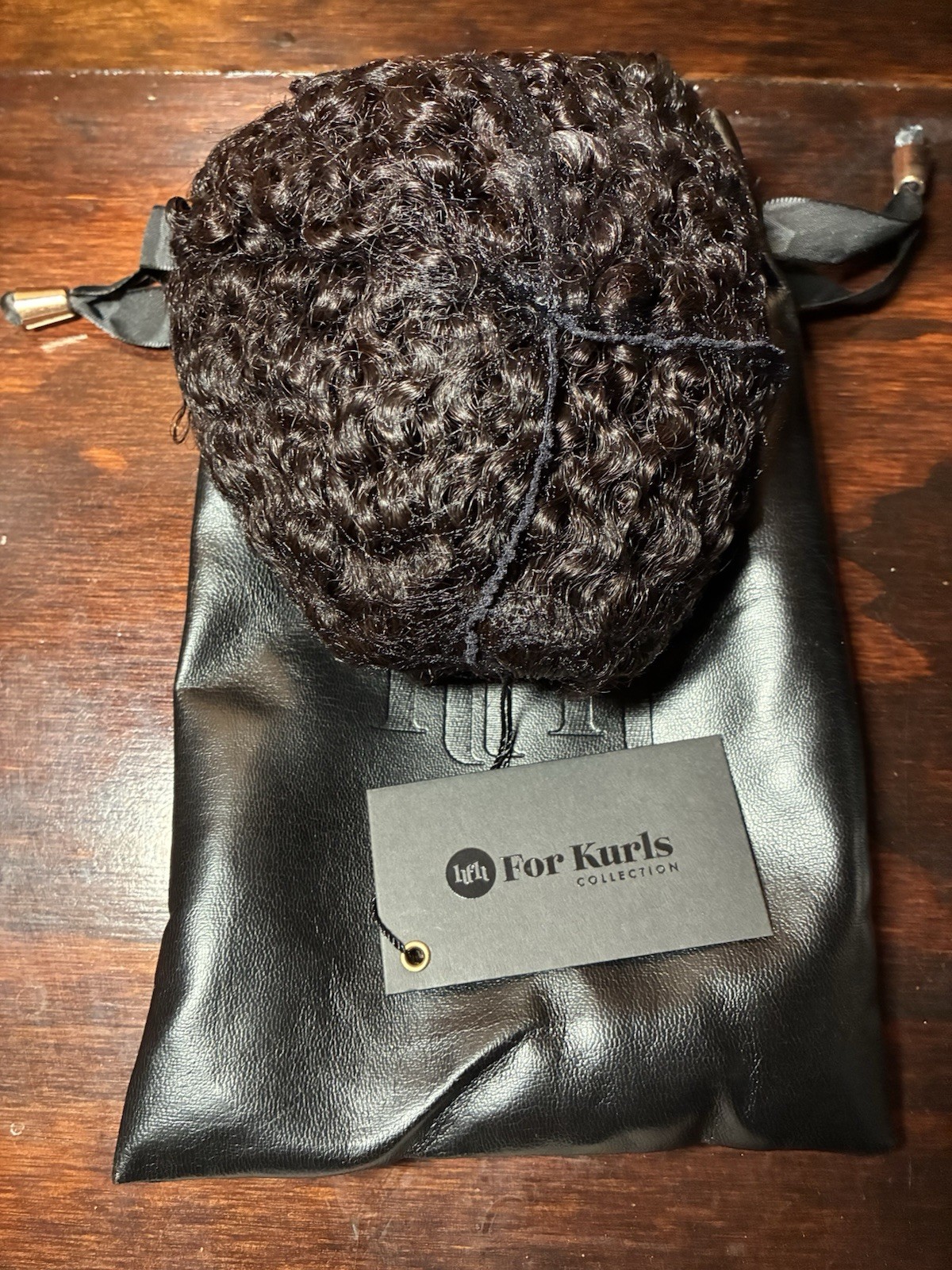 For Kurls HFH 12” Human Hair Afro Kinky Curly Ponytail, Drawstring w/ Clips