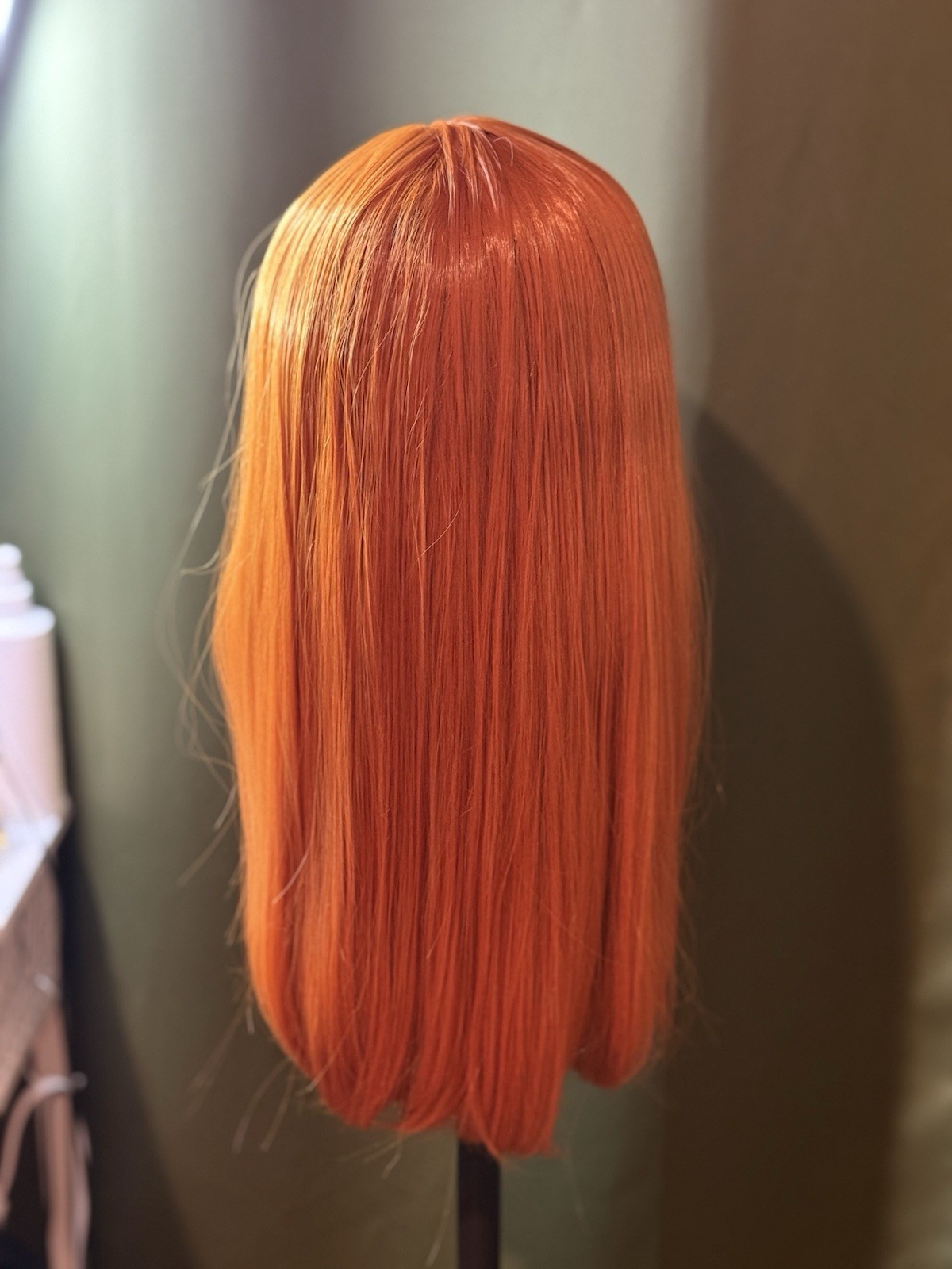 Soft Synthetic Orange Wig Long Straight | Easy to Brush | Natural Look