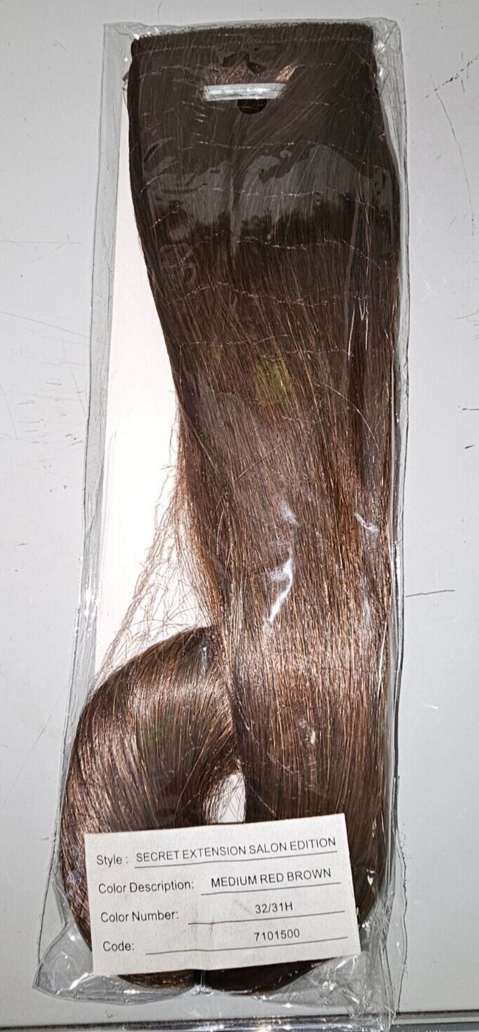 Secret Extensions Salon Edt Daisy Fuentes Headband 18″ 80g Hair Medium Red Brown