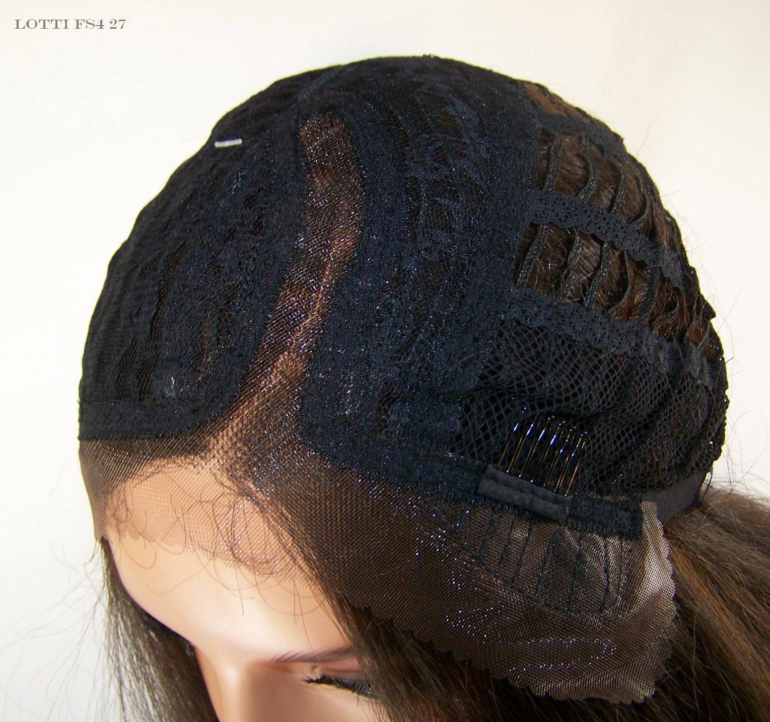 Long Yaki Lace Front Wig Brown w/Highlights #4.30 Long C-part Heat safe yaky lot