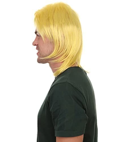Tokyo Style Yellow Asian Halloween Wig | Premium Breathable Capless Cap HM-265