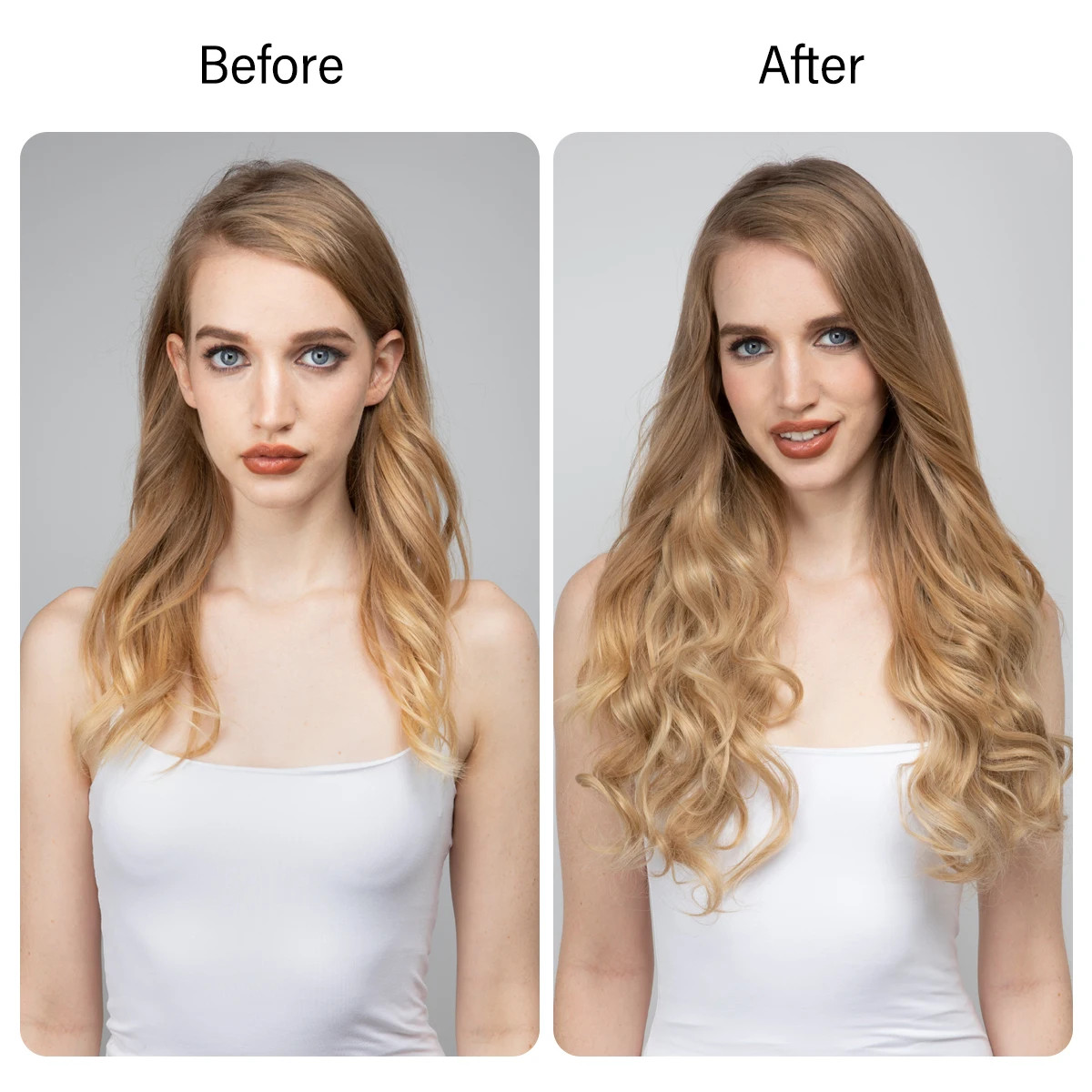 Synthetic No Clips Hair Extension Ombre Black Blonde Pink Long Wave