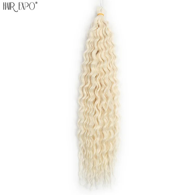 22 Inch Ombre Ariel Curl Crochet Hair Synthetic Deep Wave Braid Hair Extensions
