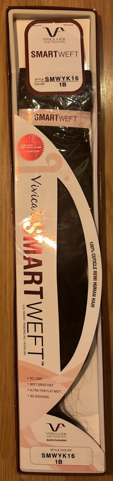 100% Human Smart Weft Hair Extensions. 16”inch. Color #1B. 1 Pack For $60.