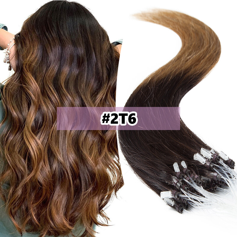 Micro Loop Beads Ring Thick 1G/S Ombre Remy Human Hair Extensions Full Head 150S