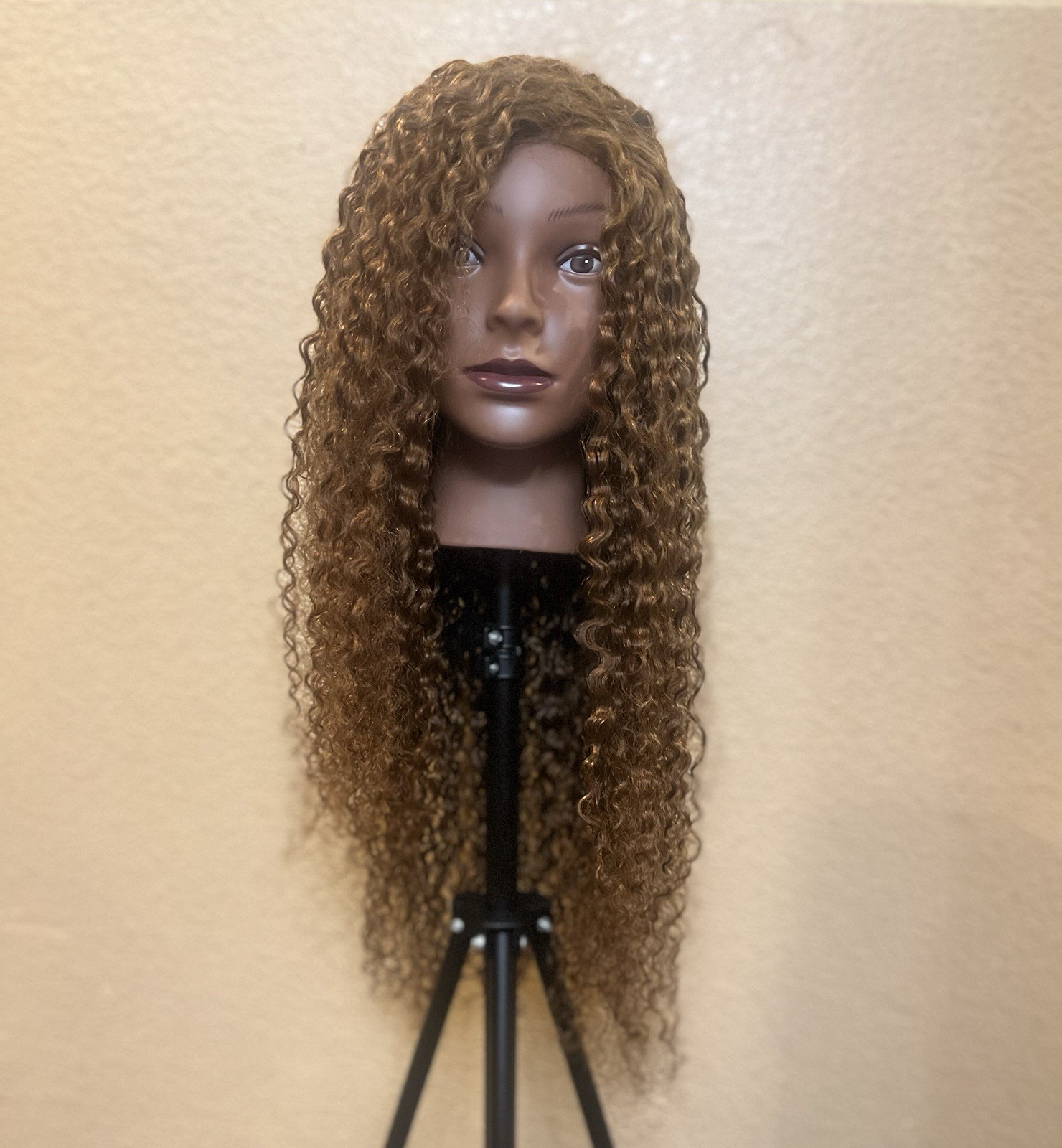 24” Human Hair 13×4 Lace Front Wig | 180% Density Jerry Curly | Dark Brown