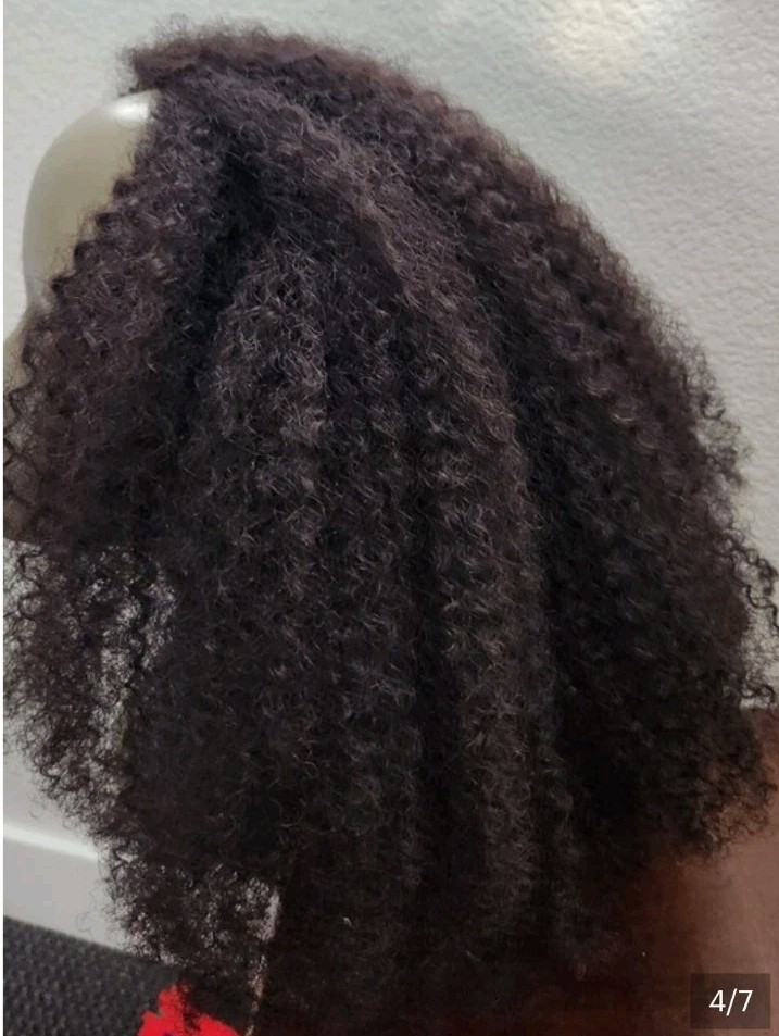 HERGIVENHAIR Coily 3C-4A 3 In 18 Inch Drawstring Half Wig