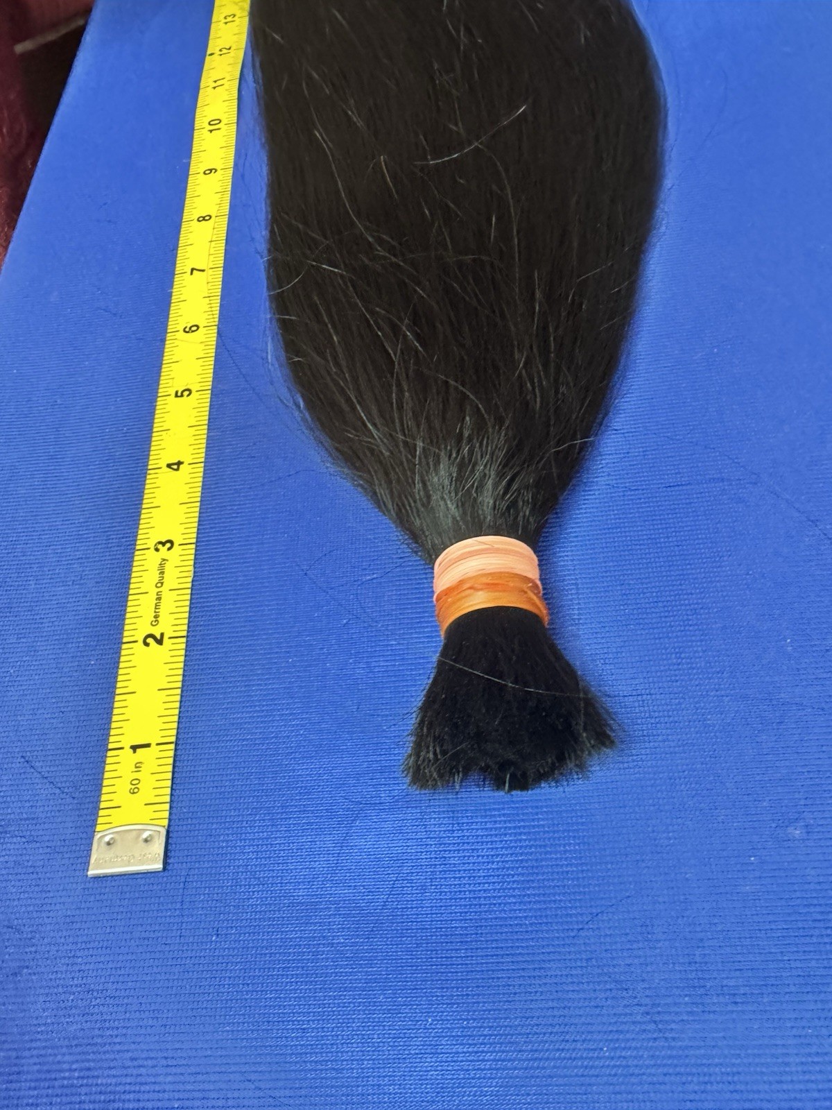 1563 Natural Black Human Hair 19 inch 82 G Long Straight Cut Hair Ponytail