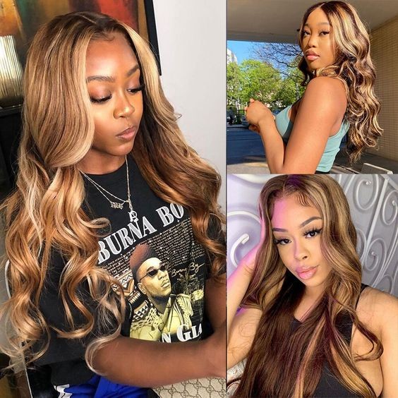 4×4 Lace Closure Human Hair Wig – Body Wave P427 Color