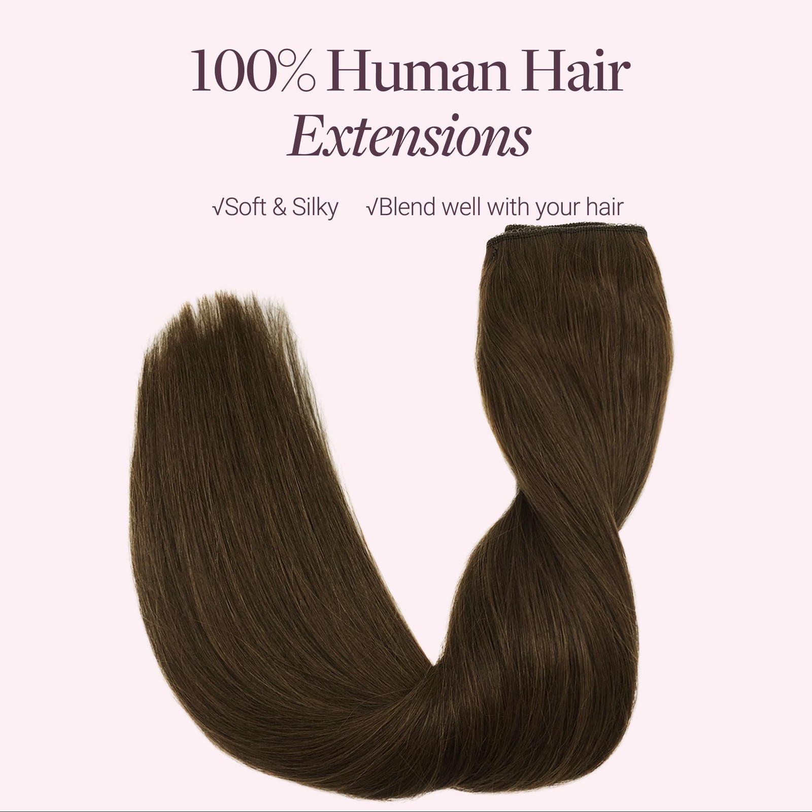 18 Inch 95g GOO GOO Natural Remy Human Hair Wire Extensions Easy to Wear