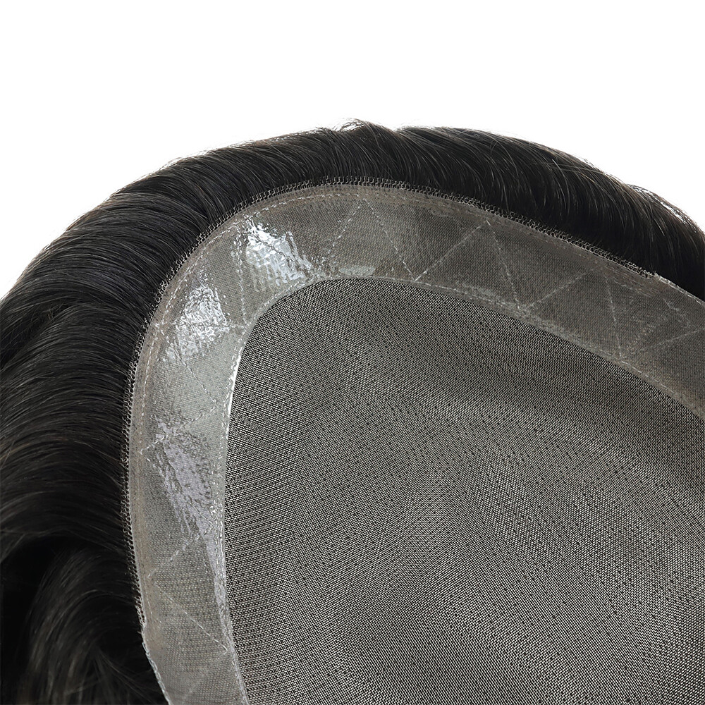 Mens Toupee Human Hair Replacement System Fine Mono Hair Pieces Express Delivery
