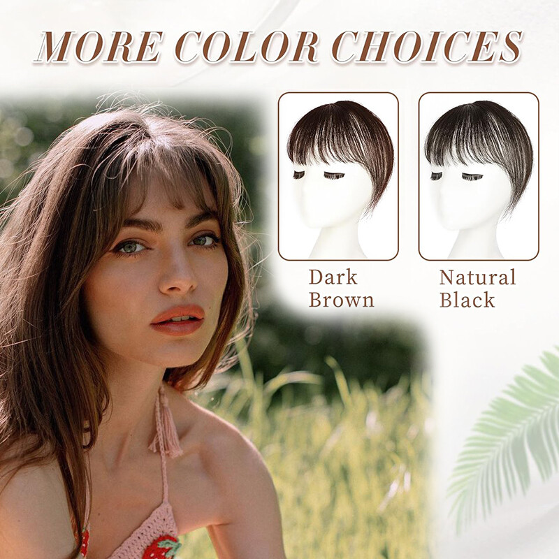 Clip in Bangs 100% Remy Human Hair Wipsy Fack Bangs Hair Piece Topper Lace Base