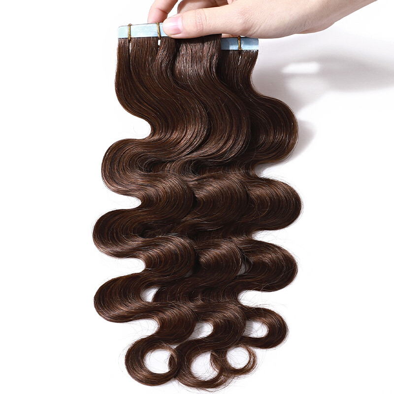 Body Wave Tape In Hair Extensions 100% Remy Human Hair Skin Weft 20/40/60pcs