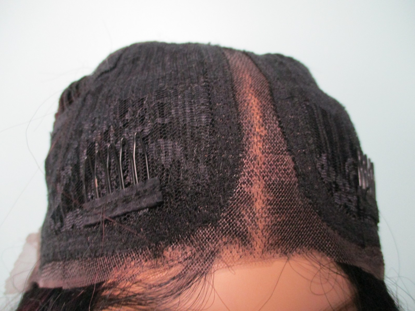 14″ burgundy red and black ombre LACE FRONT blunt cut lob WIG by RILAH – Futura