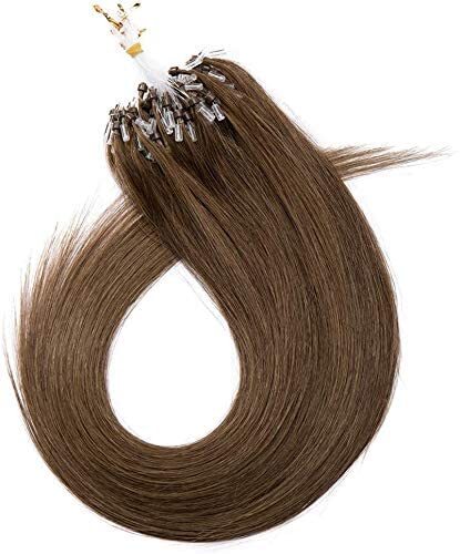 Micro Link Human Hair Extensions Micro Loop Remy Indian Straight Hair 16″-26″ US