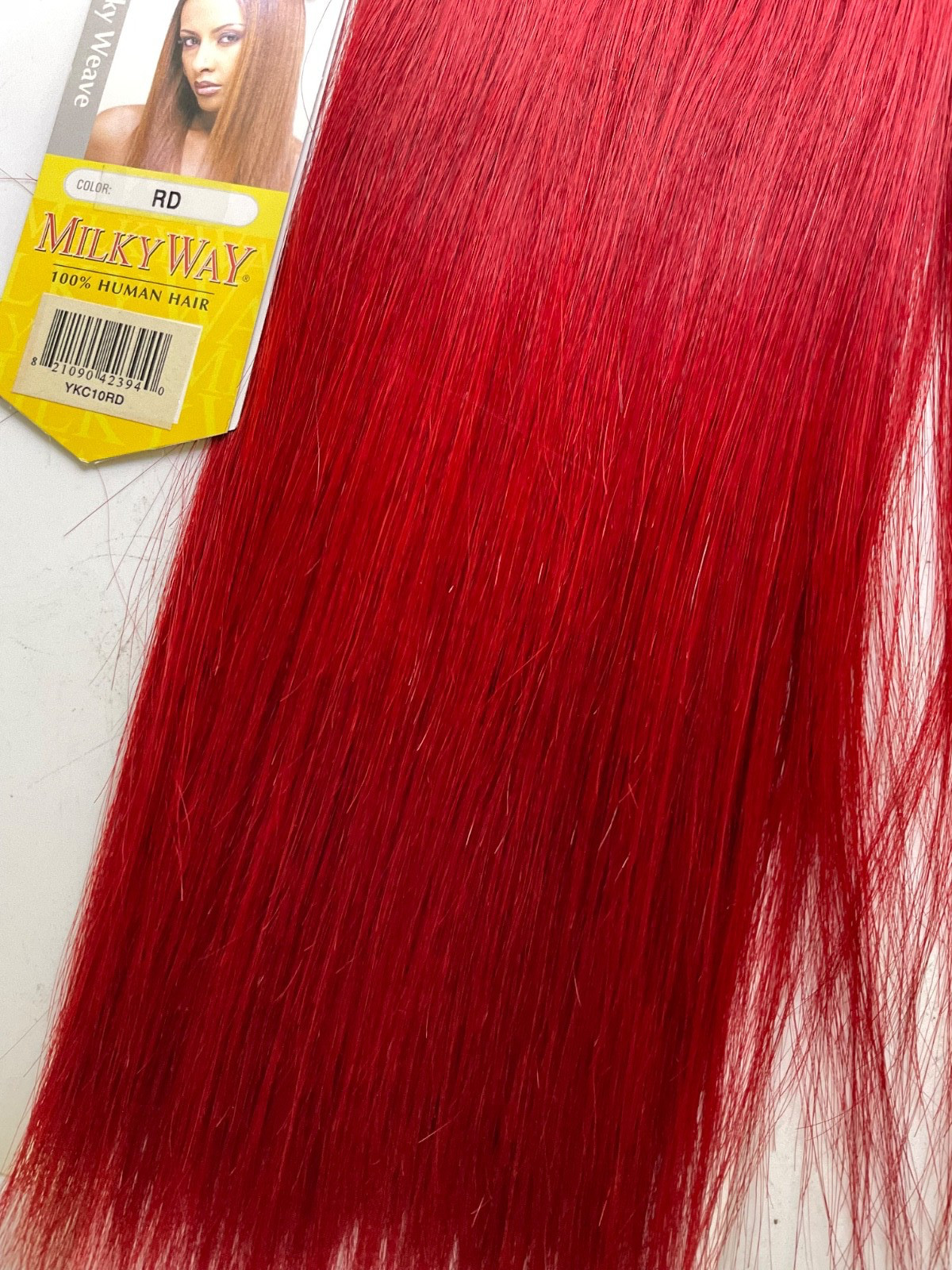 Milky Way 100% Human Hair Yaky Weave 10″ Color: RD