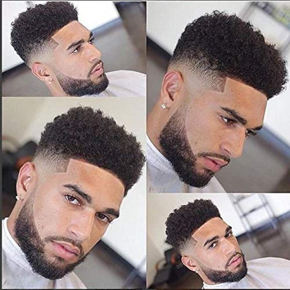 Full Lace Men’s Toupee for Black Men Afro Toupee African American Wigs Hair Unit