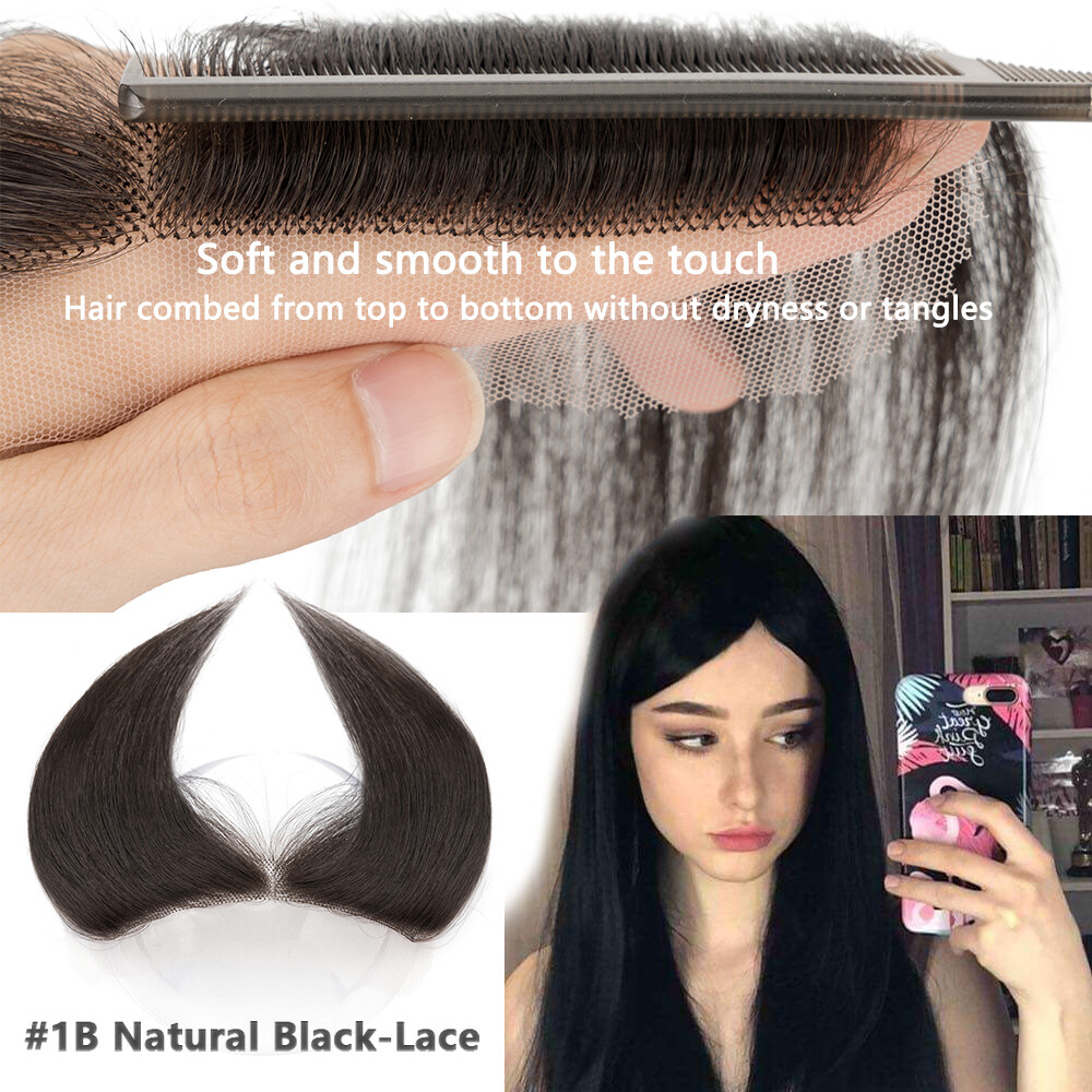 Unisex Lace Bace/PU Cover-up Hair Women Natural Hairline Front Topper Hairpiece