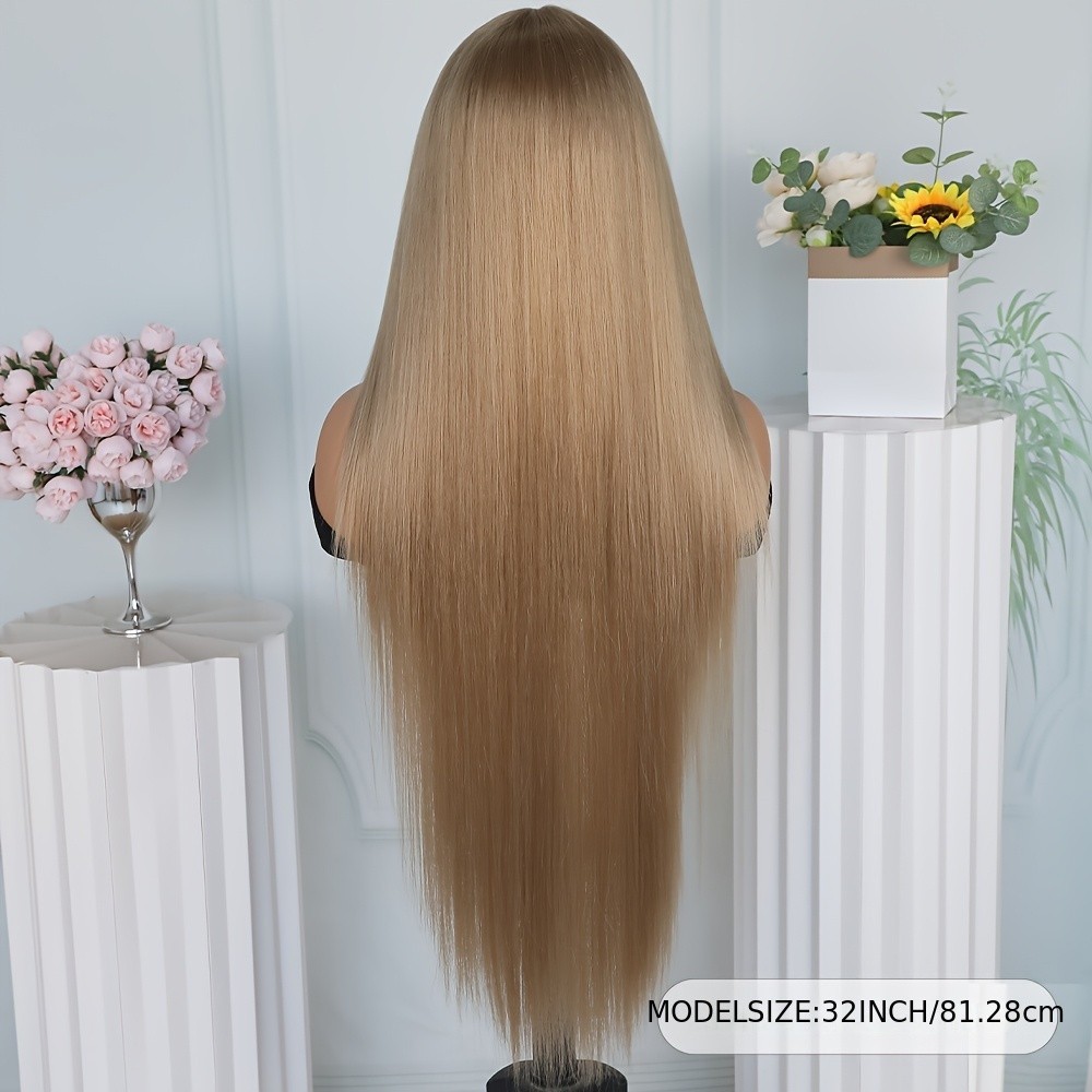 Blonde Lace Front Wigs Pre Plucked Long Straight Hair Replacement Wig Glueless