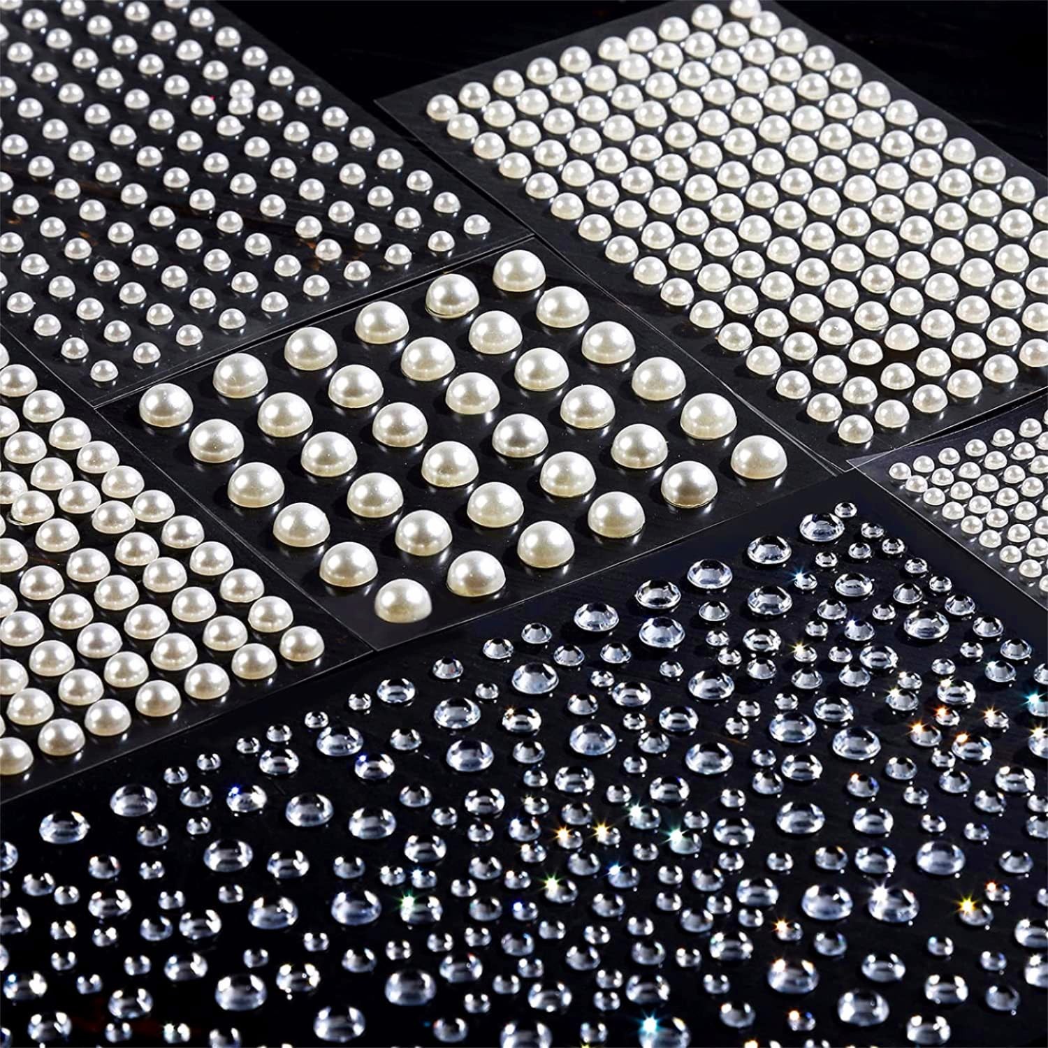 2662 Pcs Smooth Hair Pearls & Face Gems – Easy Application for Stunning Styles