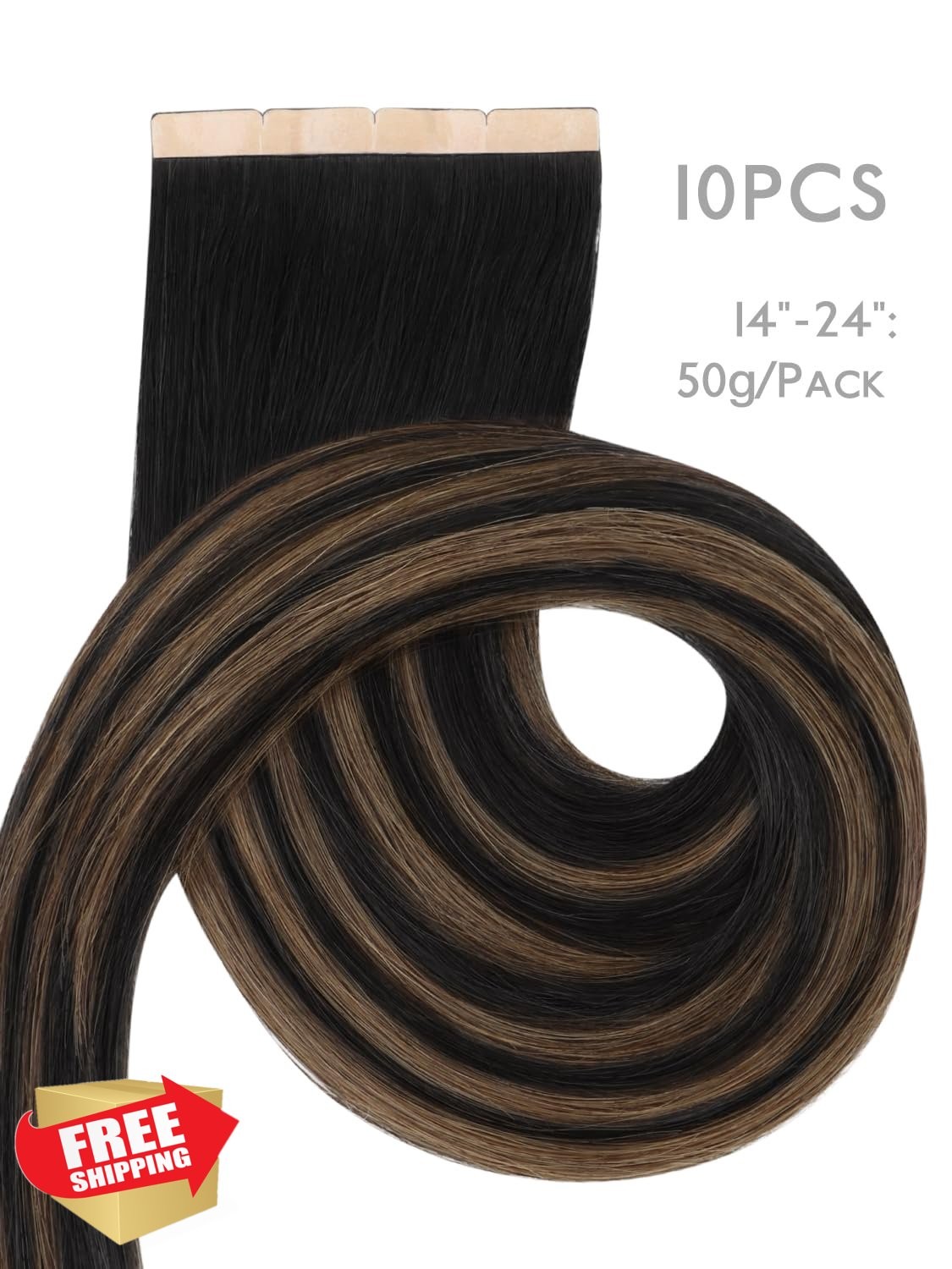 Wennalife 8cm 1B/6/1B Balayage Tape Hair 22in