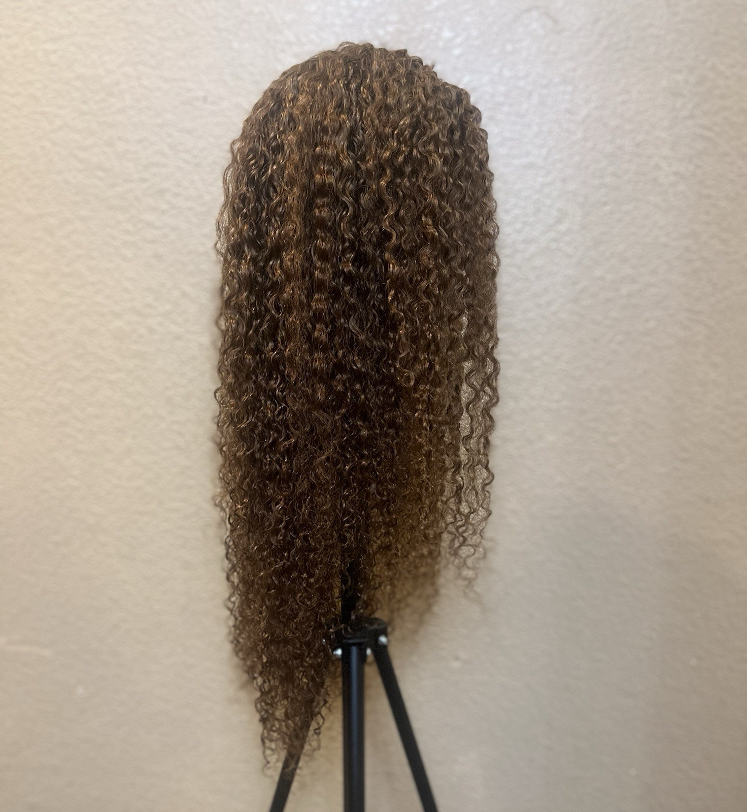 24” Human Hair 13×4 Lace Front Wig | 180% Density Jerry Curly | Dark Brown