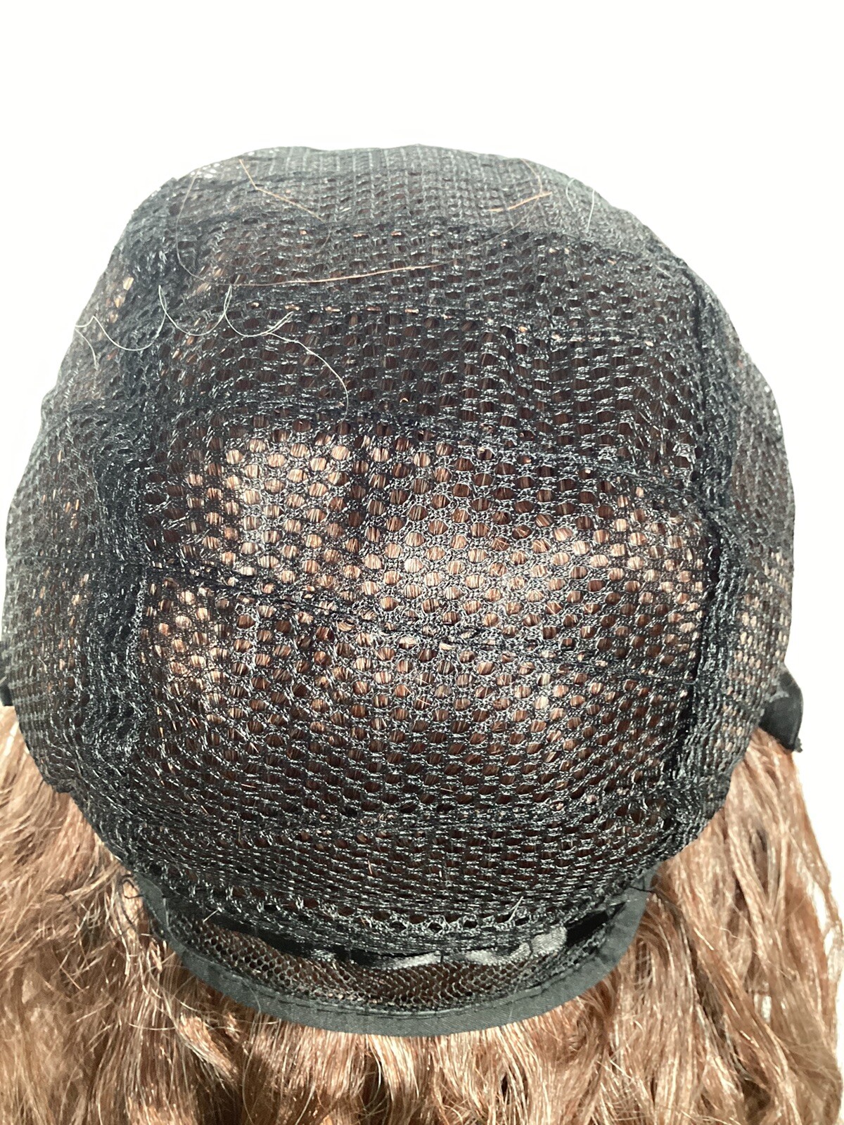 NEW! Beautiful Wig 25” Long Golden Brown Center Skin Part Size LARGE Net Cap D-4