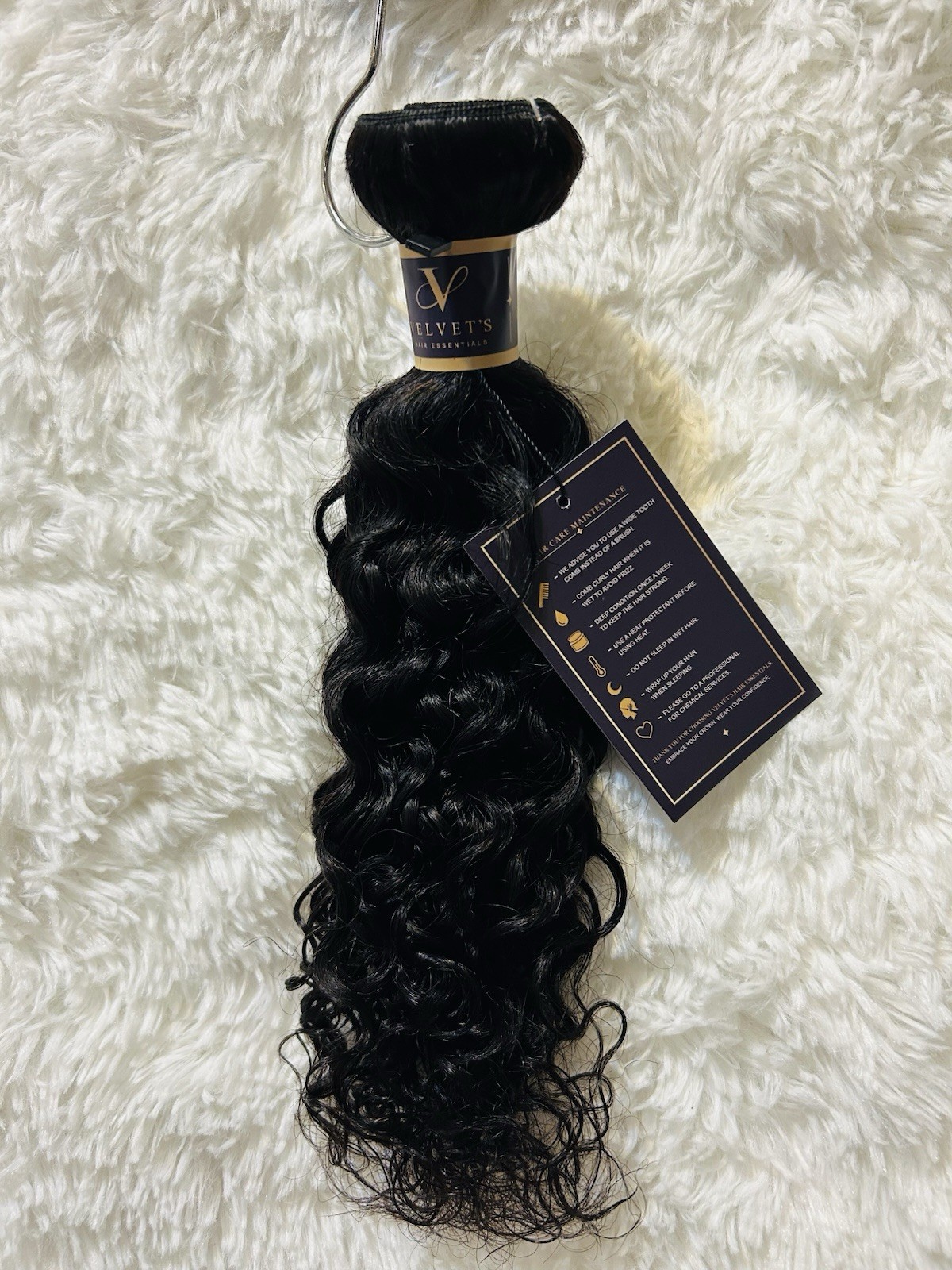 100% Human Water Wave Bundle – 14” | Natural Curly Texture