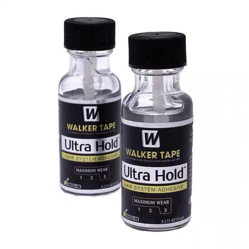 WALKER Ultra Hold Glue 4X Bottles 0.5 oz Adhesive/Brush on Glue~Lace wig&Toupee.