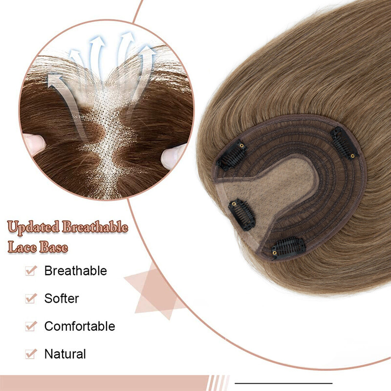 THICK MONO Top Pieces Toupee LACE 100% Remy Human Hair Toppers Silk Base